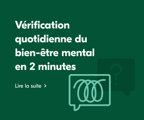 Vérification quotidienne du bien être